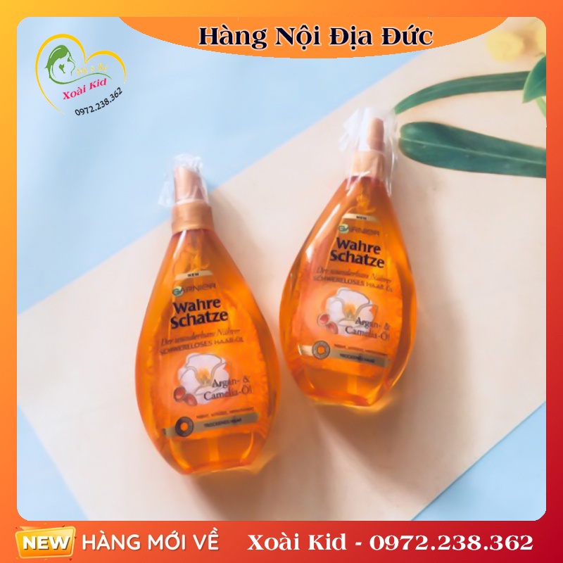 Tinh dầu dưỡng tóc GARNIER Argan Camelia-Oil làm giảm khô sơ 150ml của Đức
