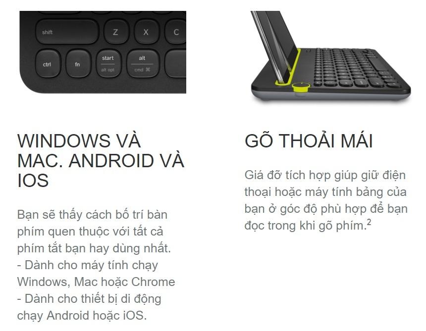 Bàn phím Bluetooth Logitech K480 - Bàn phím không dây Logitech K480