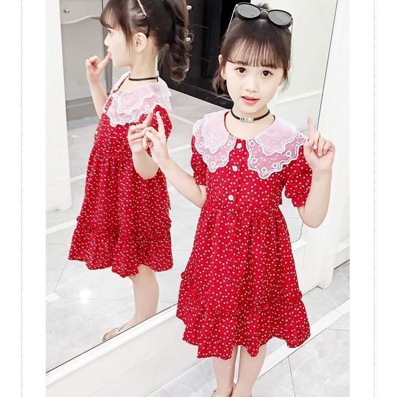 Đầm tiểu thư tay phồng cho bé gái