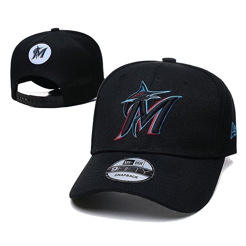 Ready Stock MLB Forida Marlins Adjustable Baseball Cap Flat Cap Outdoor Sports Hat