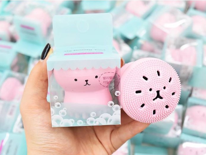 Cọ rửa mặt bạch tuộc silicon mềm mại ,Con lăn massage siêu sạch