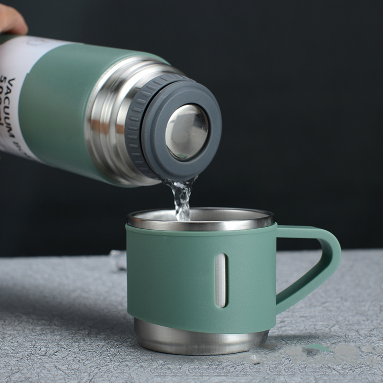 Bộ Bình Và 2 Ly Giữ Nhiệt VACUUM FLASK 500ml