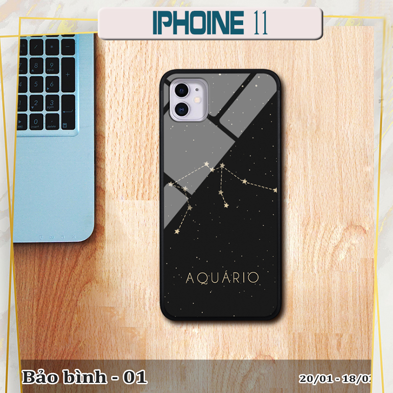 Ốp kính Iphone 11 in cung hoàng đạo
