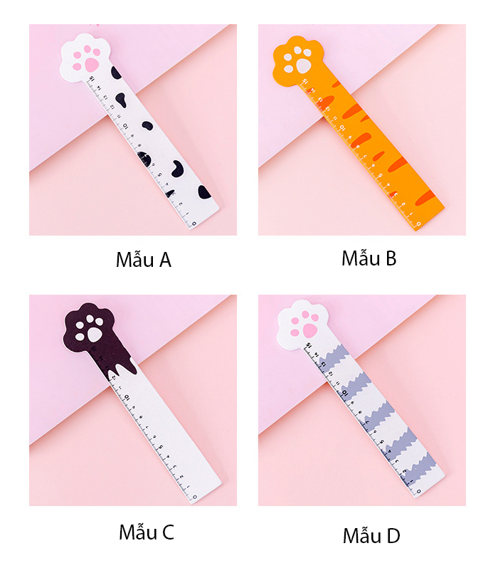 Thước kẻ chân mèo cute emm emm