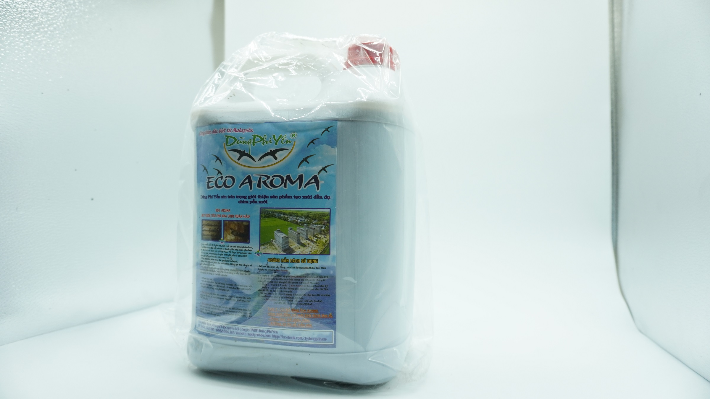 Mùi dẫn dụ chim yến eco aroma -dũng phi yến-5 lít