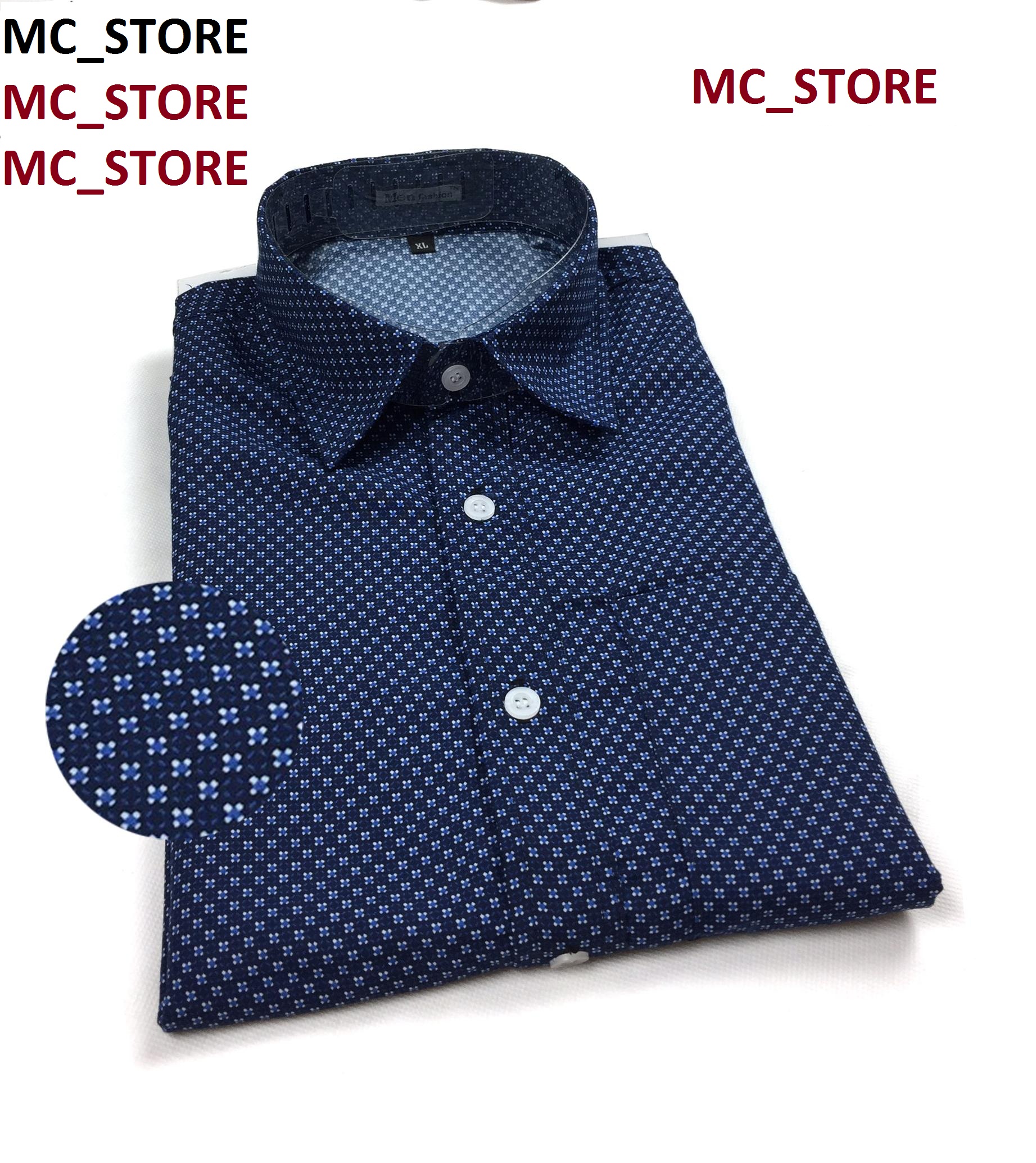 Mid-year men's shirt with short-sleeved pattern, full size from 45kg-95kg