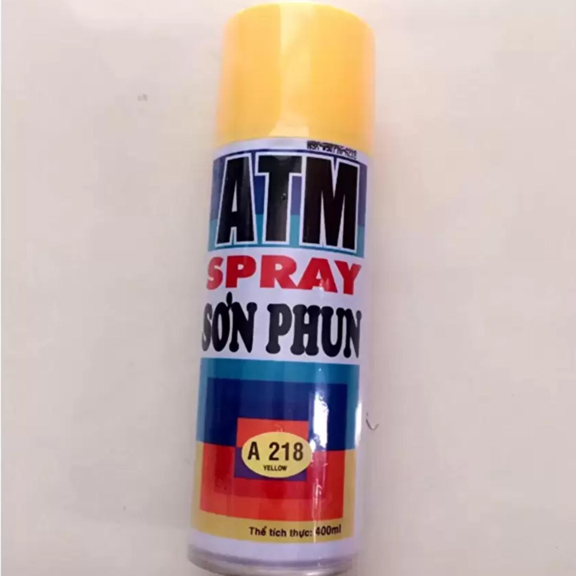 Bình sơn phun xịt ATM A218 400ml (Vàng chanh).