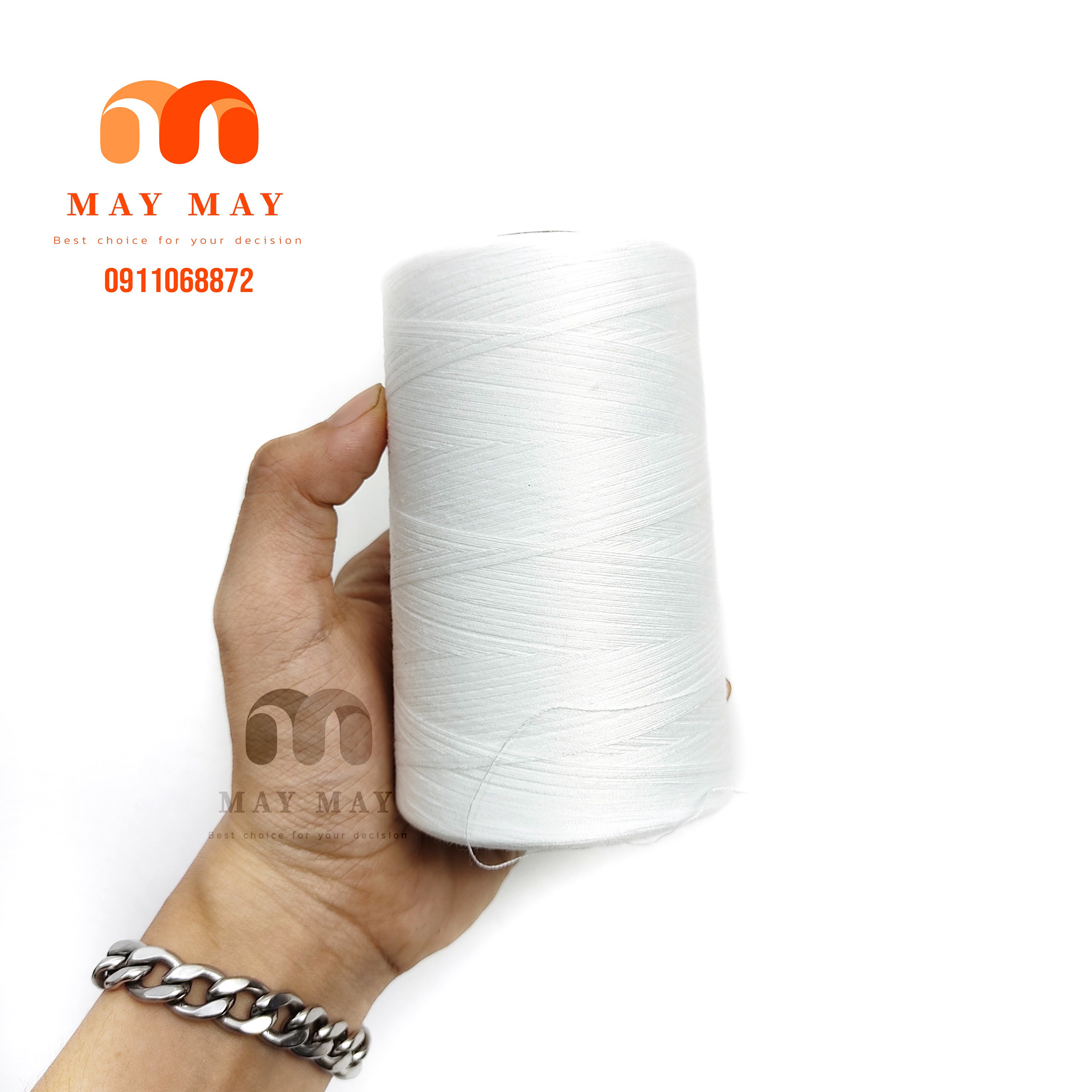 Chỉ may hiệu Gitai ống lớn 4000m có 3 màu trắng đen kem