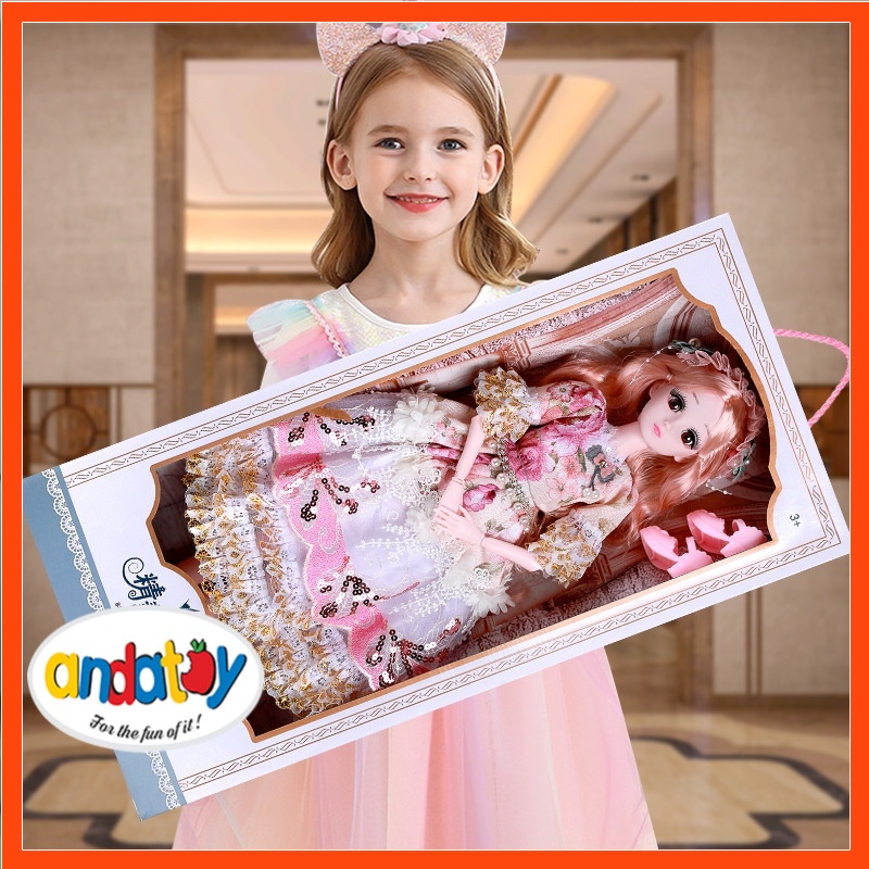 Búp bê barbie 60cm có khớp búp bê công chúa dạ hội xinh xắn làm quà sinh