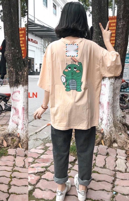 Áo phông thụng khủng Long chải tóc in lưng LNG0320