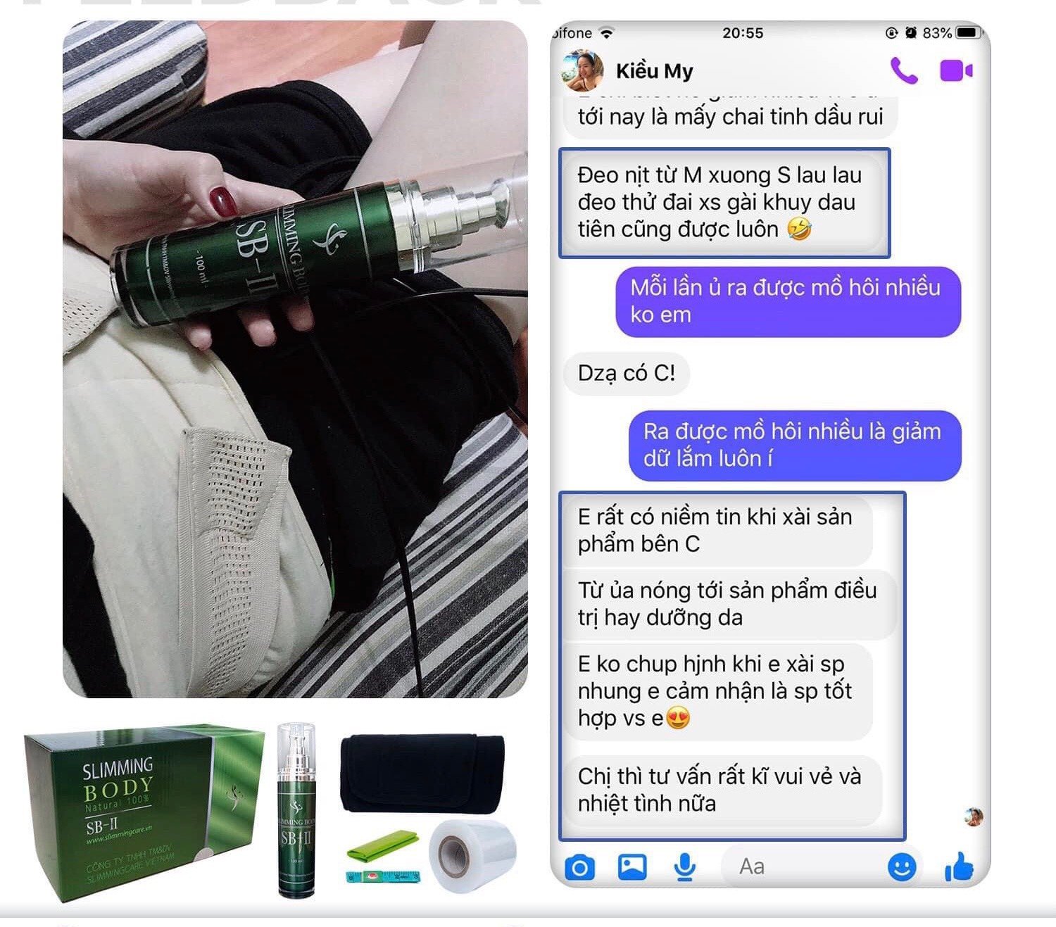 [HCM]Bộ Đai Ủ Nóng Siết Eo Slimming Body
