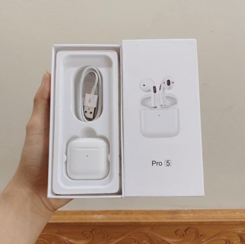 [FULL BOX] Tai nghe Bluetooth Pro 5 TWS thiết kế nhét trong mini dành cho điện thoại Android iPhone