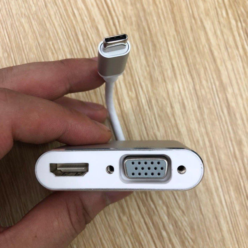 Cáp chuyển type C to HDMI/VGA fullHD 3D 4Kx2K chất lượng cao