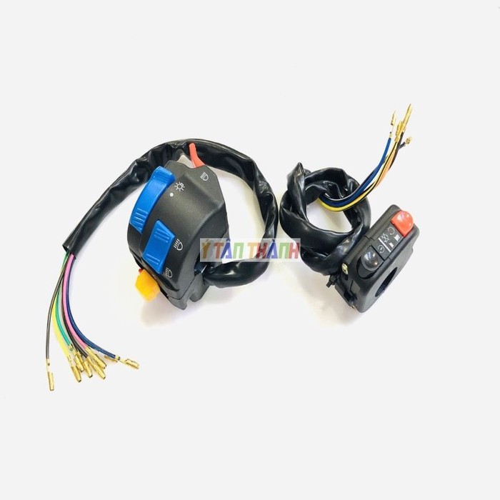 Cùm công tắc fz nút xanh k4