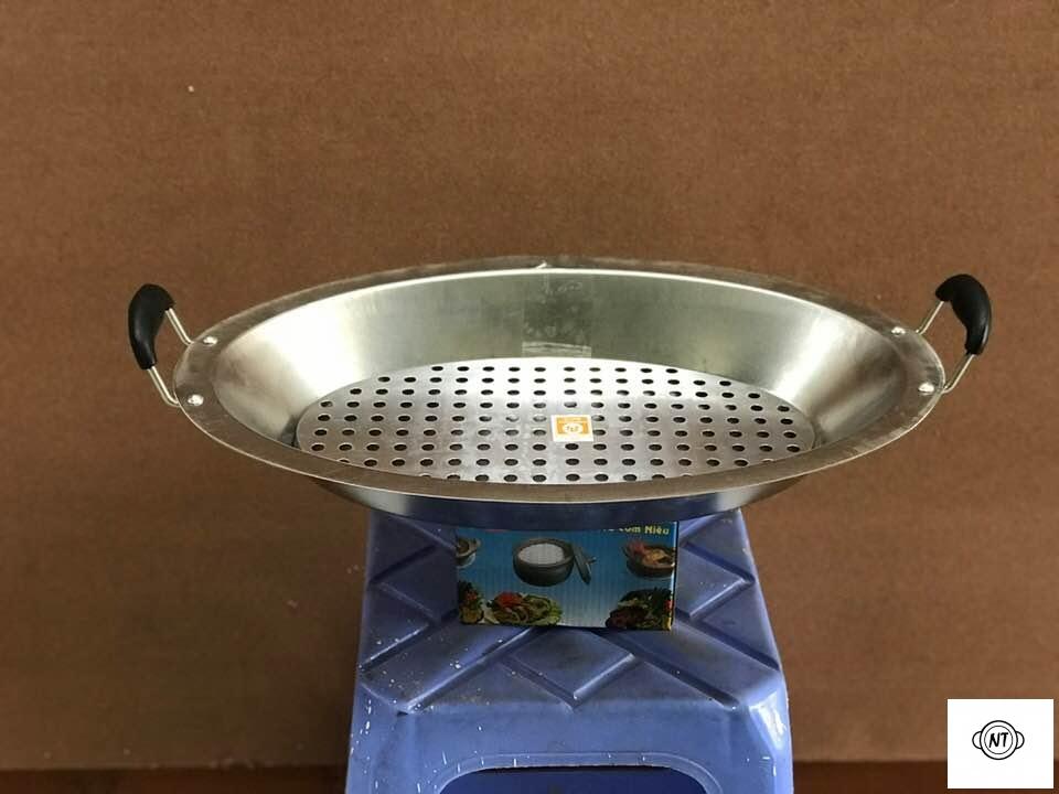 Khay cá chép om dưa inox dùng được bếp điện từ