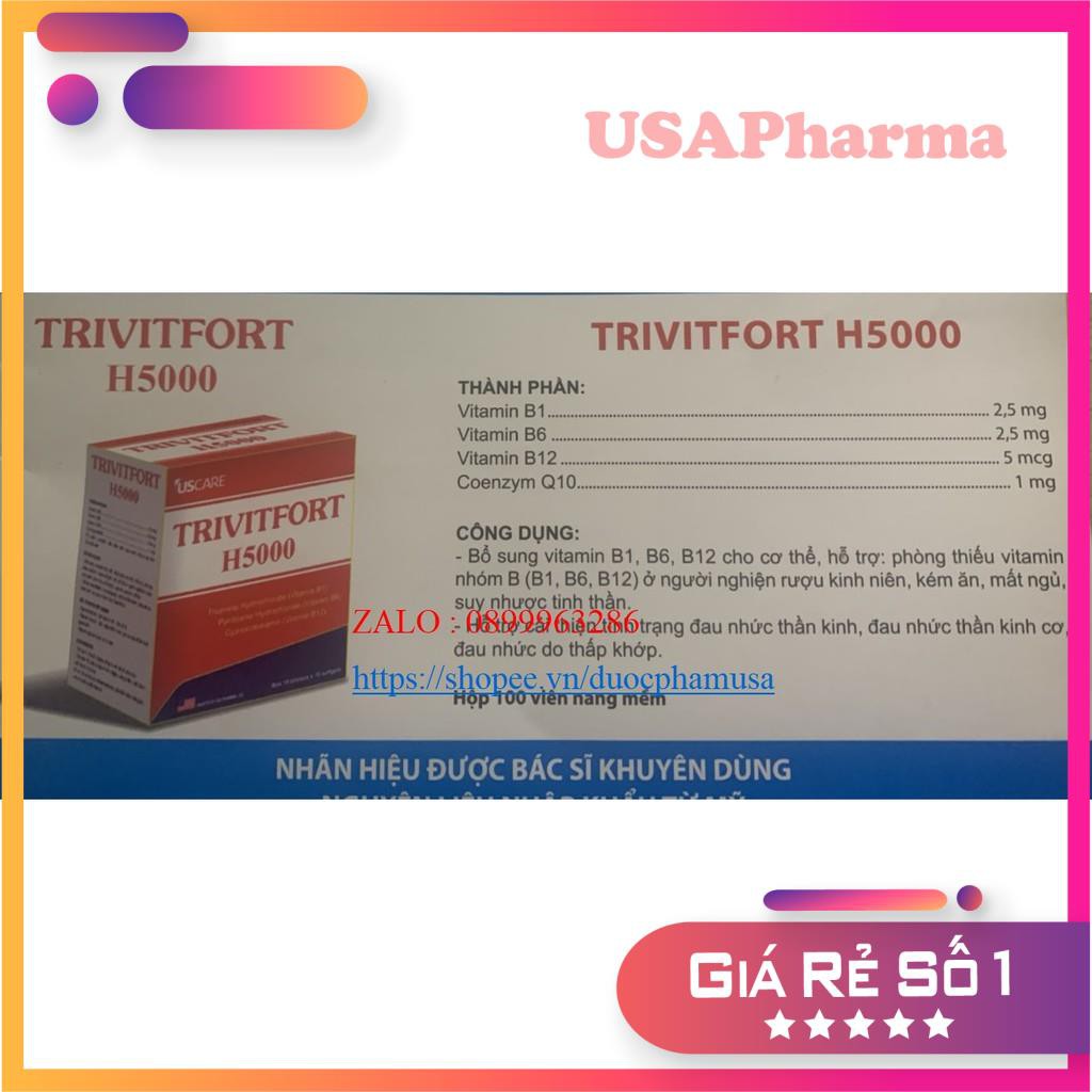 3B Tổng Hợp -Trivitfort H5000 - 100 Viên