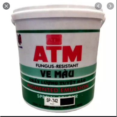 Ve atm màu đen 3,5l sơn chậu cảnh, tường