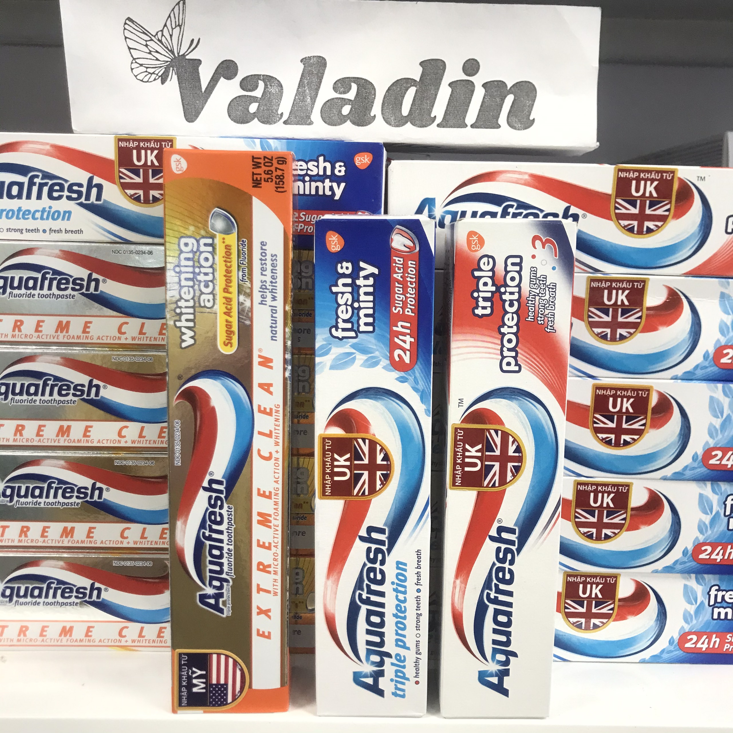 Toothpaste Aquafresh [US] Triple Protection/fresh mint/whitening action toothpaste white teeth kđr mint toothpaste-valadin