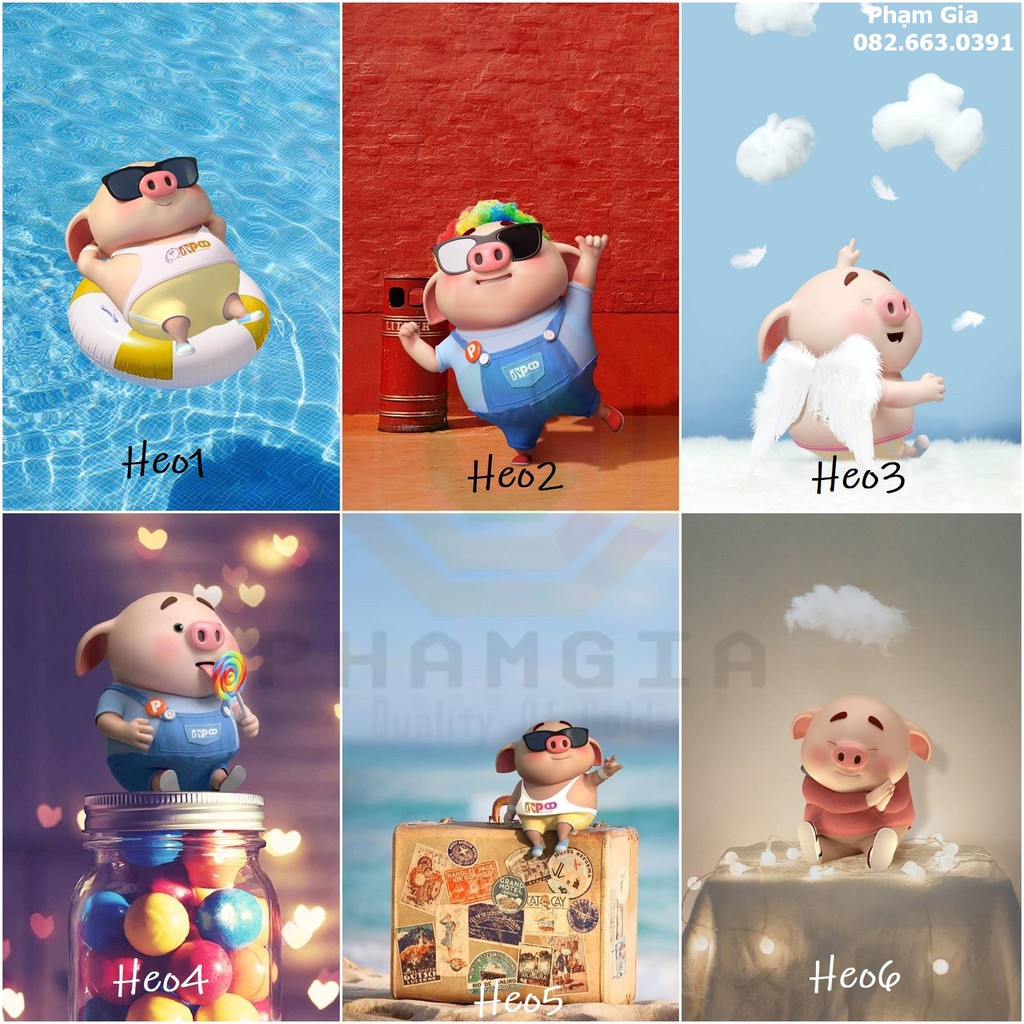 Ốp lưng hình realme c2 (mẫu heo series)
