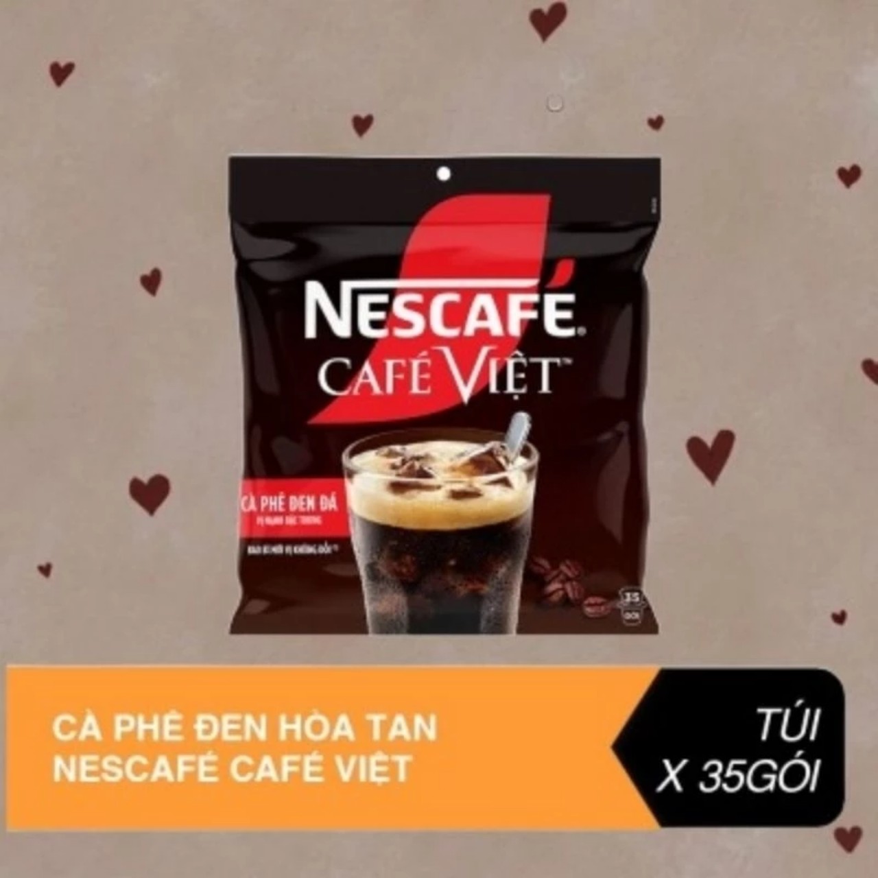 [DATE 8/2025][COMBO 2 BỊCH DATE MỚI] NESCAFÉ hòa tan - Cà phê Việt Đen đá (35gói x 16g)