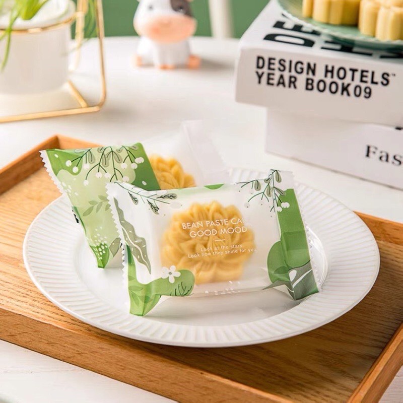 Set 100 Bộ Khay, túi đựng bánh dứa, bánh trung thu