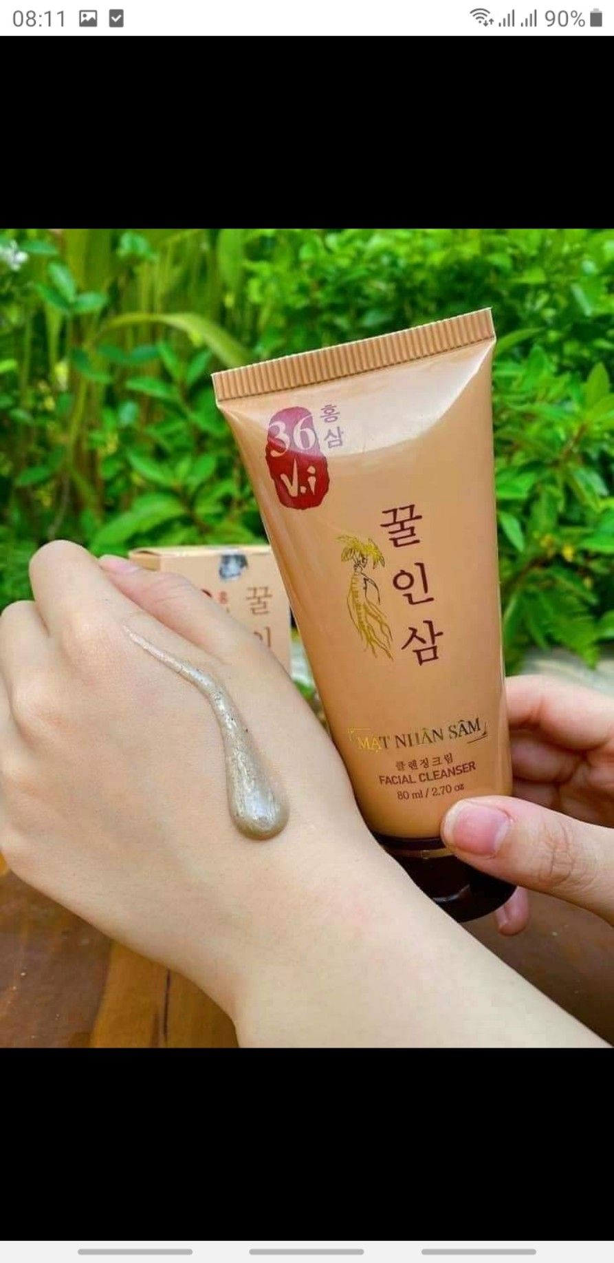 Sữa rửa mặt nhân sâm - cao sâm mụn đỏ 36 vị