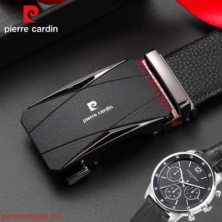 Thắt lưng Pierre Cardin chính hãng khóa tự động dây da bò thật PCJ1144