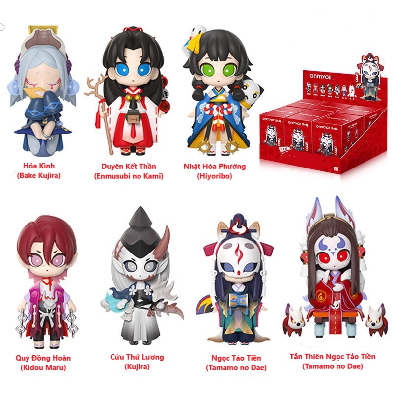 Mô hình nhân vật Âm Dương Sư Onmyoji mùa 4 chính hãng Auldey  1 hộp nhân  vật ngẫu nhiên art toy blind box  mã 320114  Lazadavn