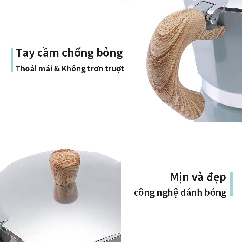 Bình pha cà phê 300ml Moka Pot Ấm pha cà phê moka Chất lượng cao Coffee kettle