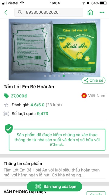 Tấm Lót Hoài An Cho Bé (Loại 16-17 Tờ)