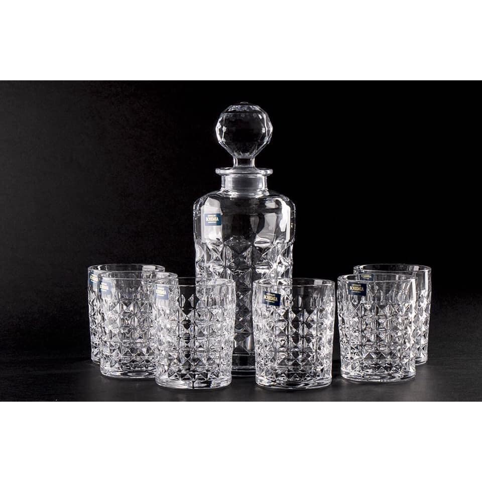 Set Bình và cốc bohemia diamond