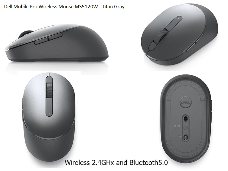 Chuột Dell Mobile Pro Wireless Mouse MS5120W Grey