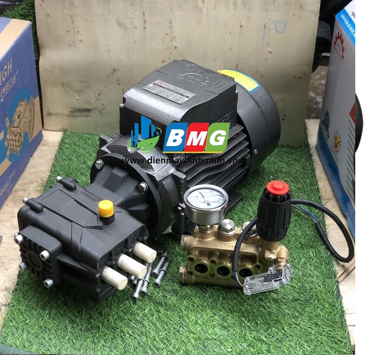 Máy rửa xe cao áp 3Kw đầu Shinko pitong sứ