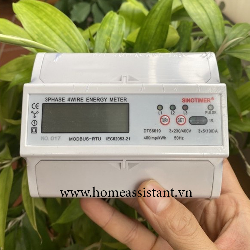 Electronic Meters 3 Phase 6 Parameters 100A Modbus RS485 (Support HomeAssistant)