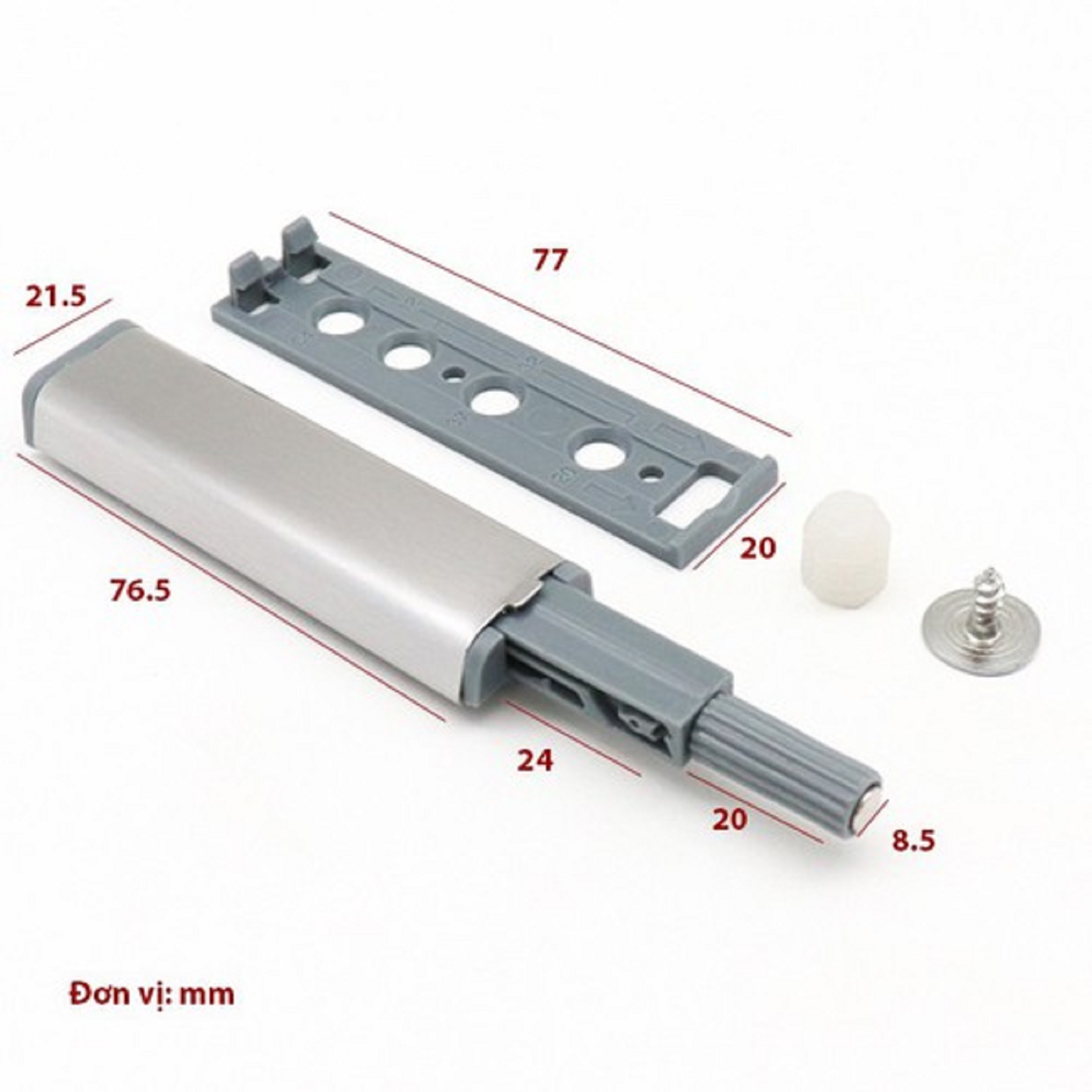 NÚT NHẤN-MỞ, HÍT CÁNH TỦ NAM CHÂM INOX