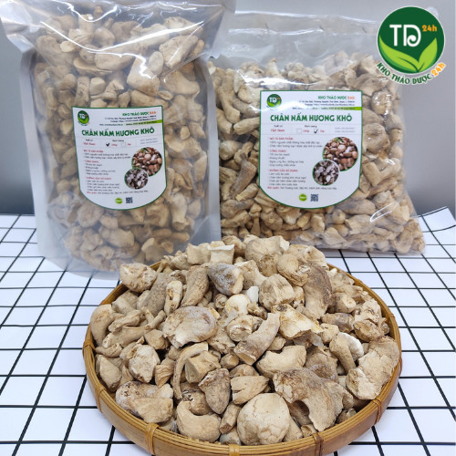 Chân nấm hương khô loại 1, giàu dinh dưỡng, chuyên dùng làm các món chay, 100% tự nhiên | Kho thảo dược 24h