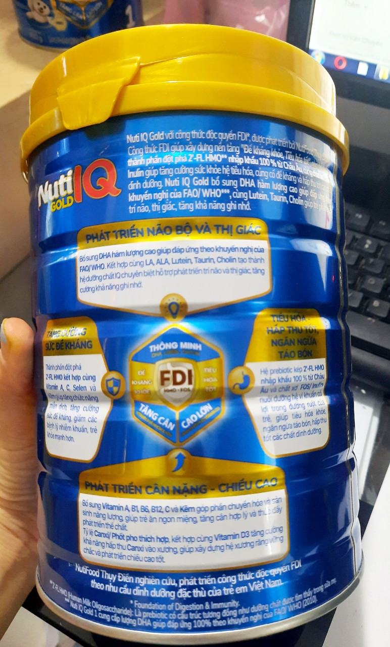 Sữa bột Nuti IQ Gold 1 900g HSD 3-2024