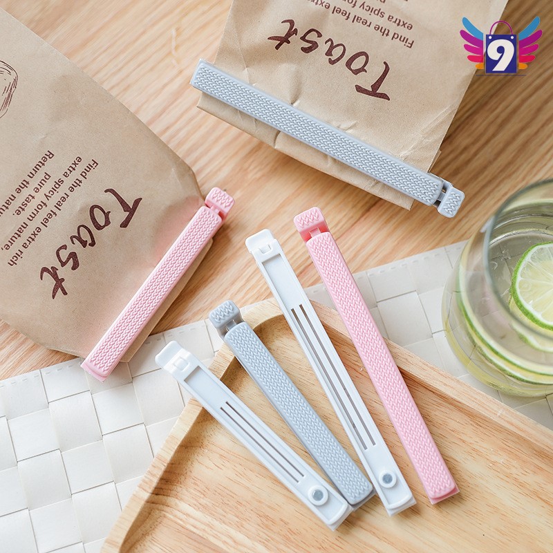 [3-5/8 Hoàn Tiền 25%] - [HCM]Set 2 kẹp miệng túi thực phẩm có nam châm dán note tủ lạnh 9STORE