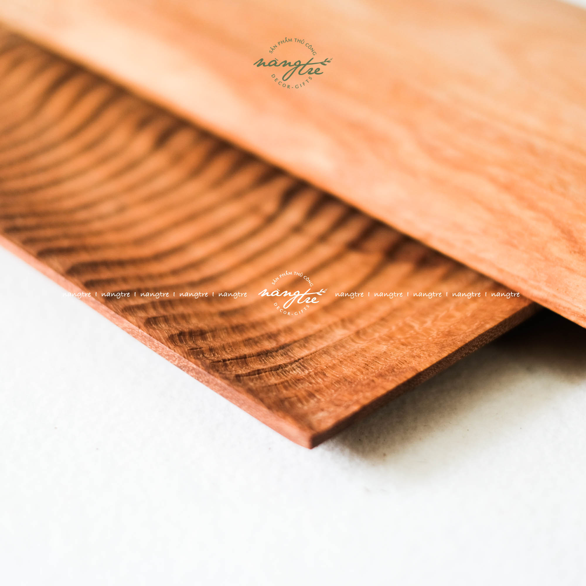 [HCM]Khay chữ nhật bằng gỗ đỏ/ Khay gỗ decor (33X20cm)