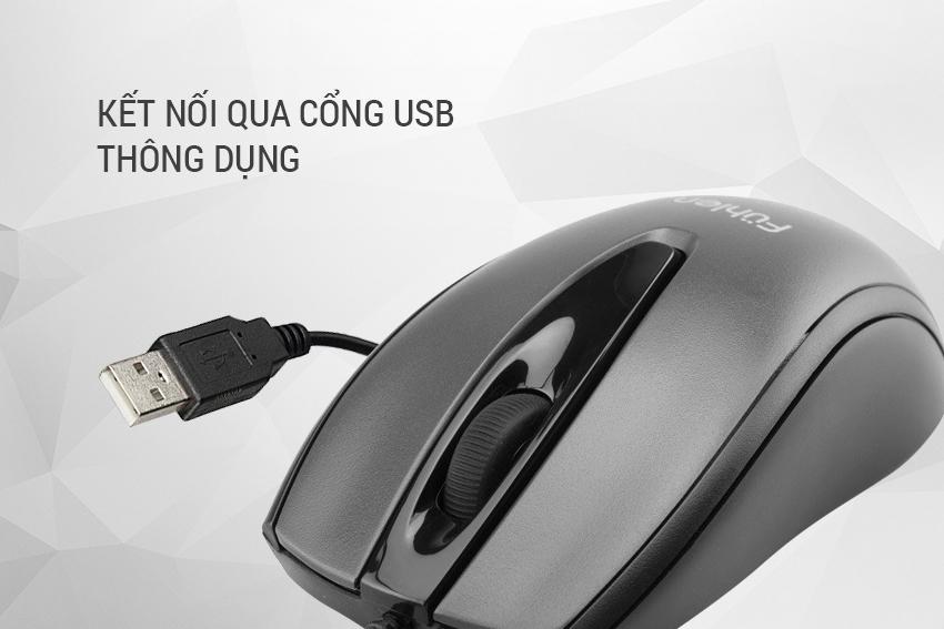 (HCM) Chuột máy tính có dây fulhen L102 - chuột kết nối cổng usb - bảo hành 6 tháng