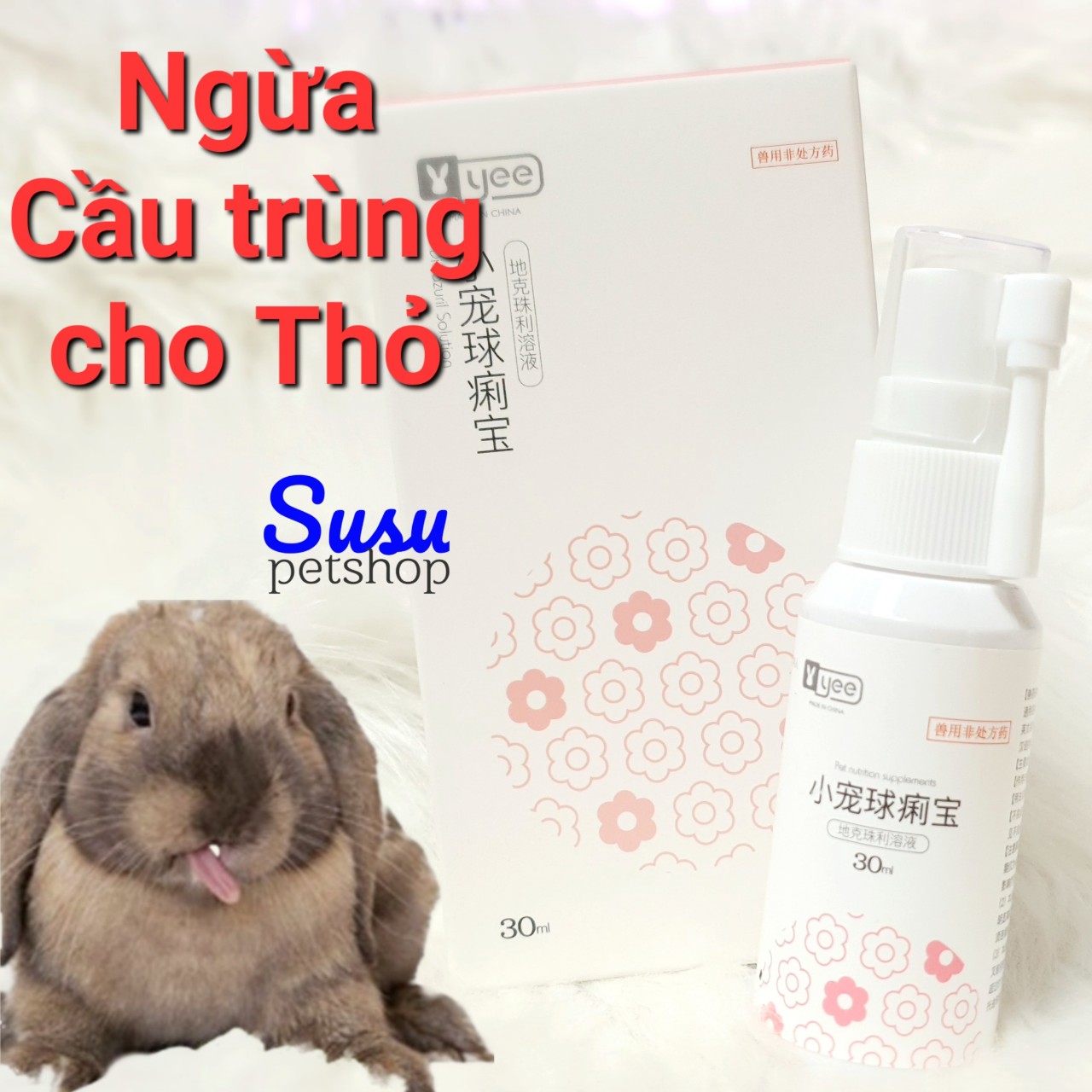 Ngừa Cầu trùng/ Kiết Lỵ cho Thỏ, Bọ,Thú cưng nhỏ