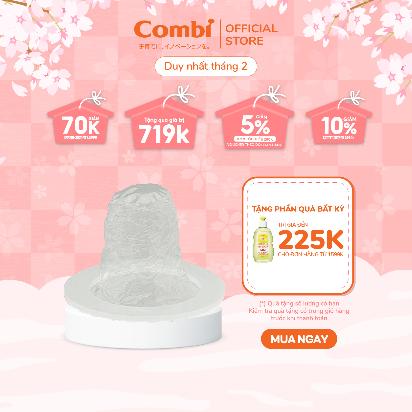 Hộp miếng bọc thăm tai Combi