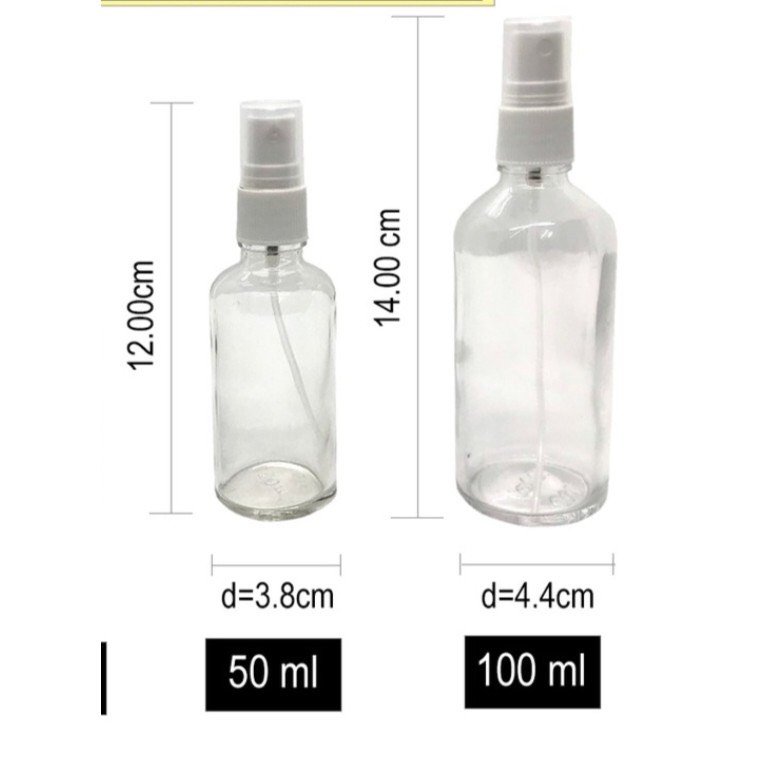 Chai thủy tinh 50ml - 100ml