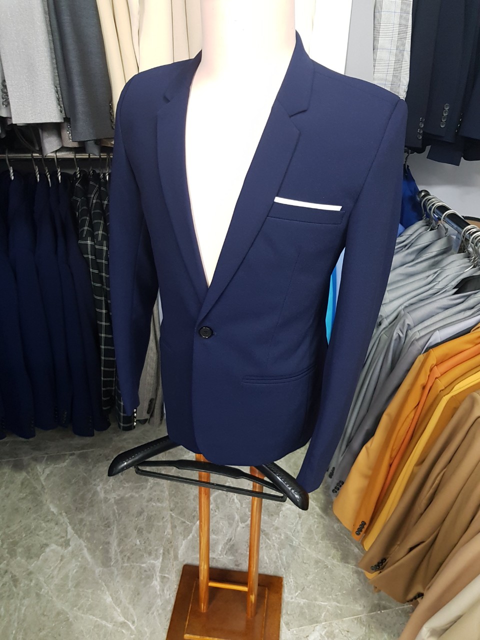 Áo Vest Nam Thời Trang(Xanh Đen)