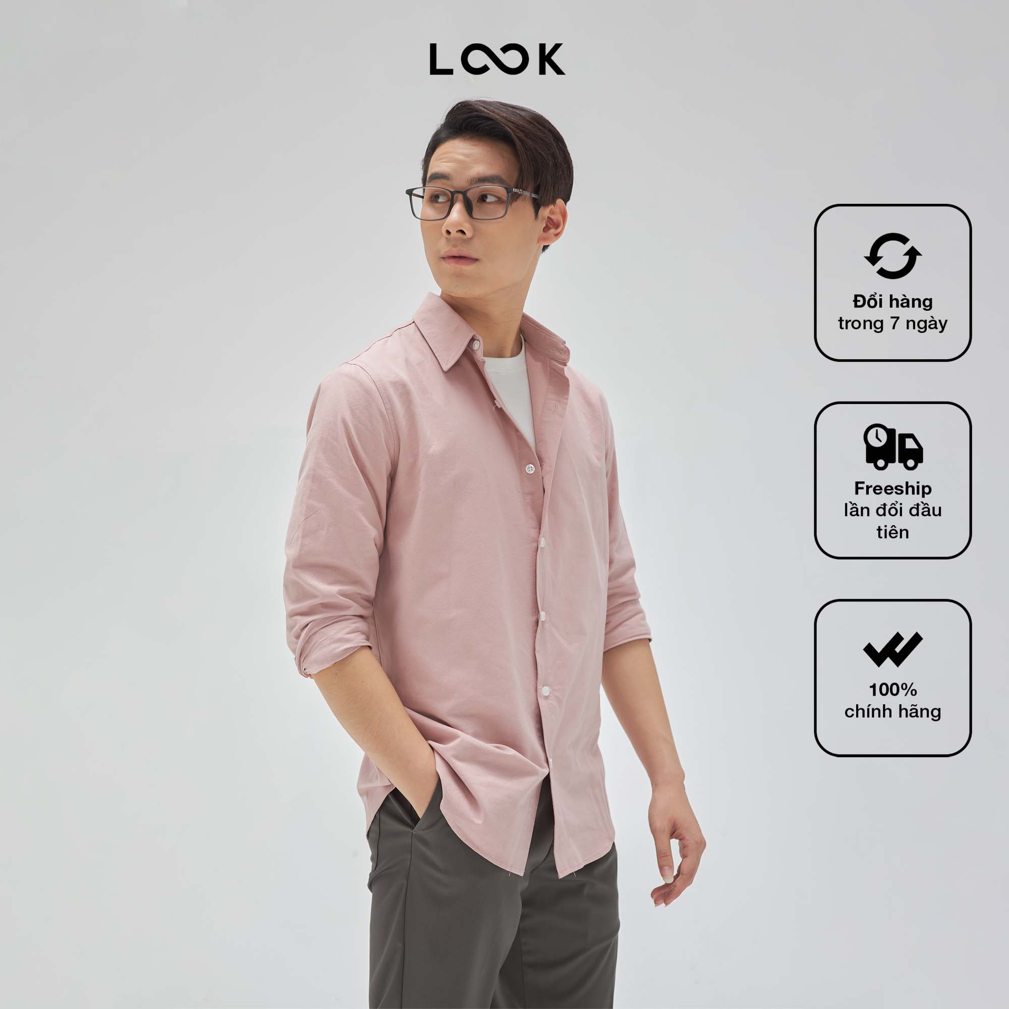 Áo sơ mi đũi LOOK BEVIS SHIRT