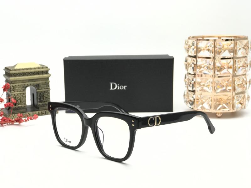 Mắt Kính Nữ Dior Vuông Trà Gọng Kim Loại 80511 Hàng Hiệu Luxury
