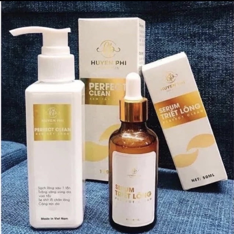 Combo Kem Tẩy Lông Huyền Phi Và Serum Triệt Lông Huyền phi.