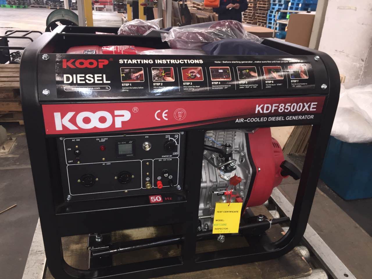 Máy Phát Điện Chạy Dầu 6.5kVA Koop KDF8500XE
