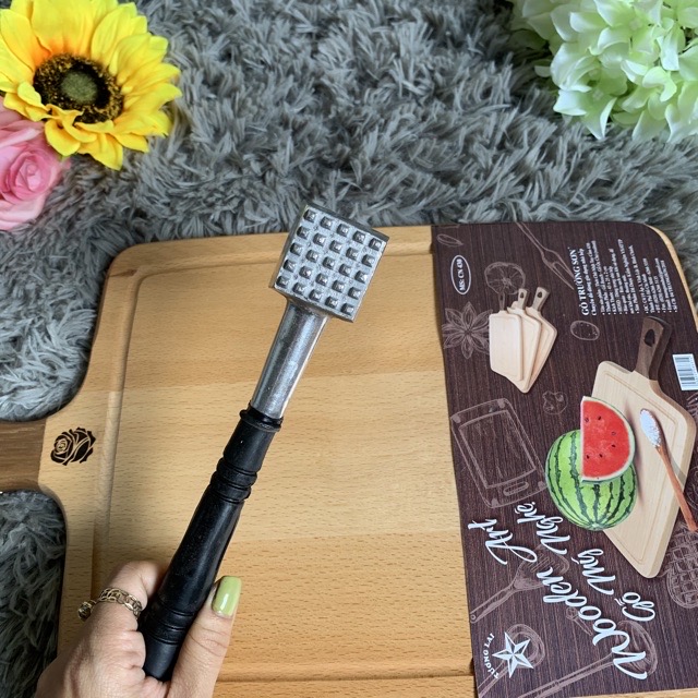 Búa đập thịt 2 đầu cán đen mini