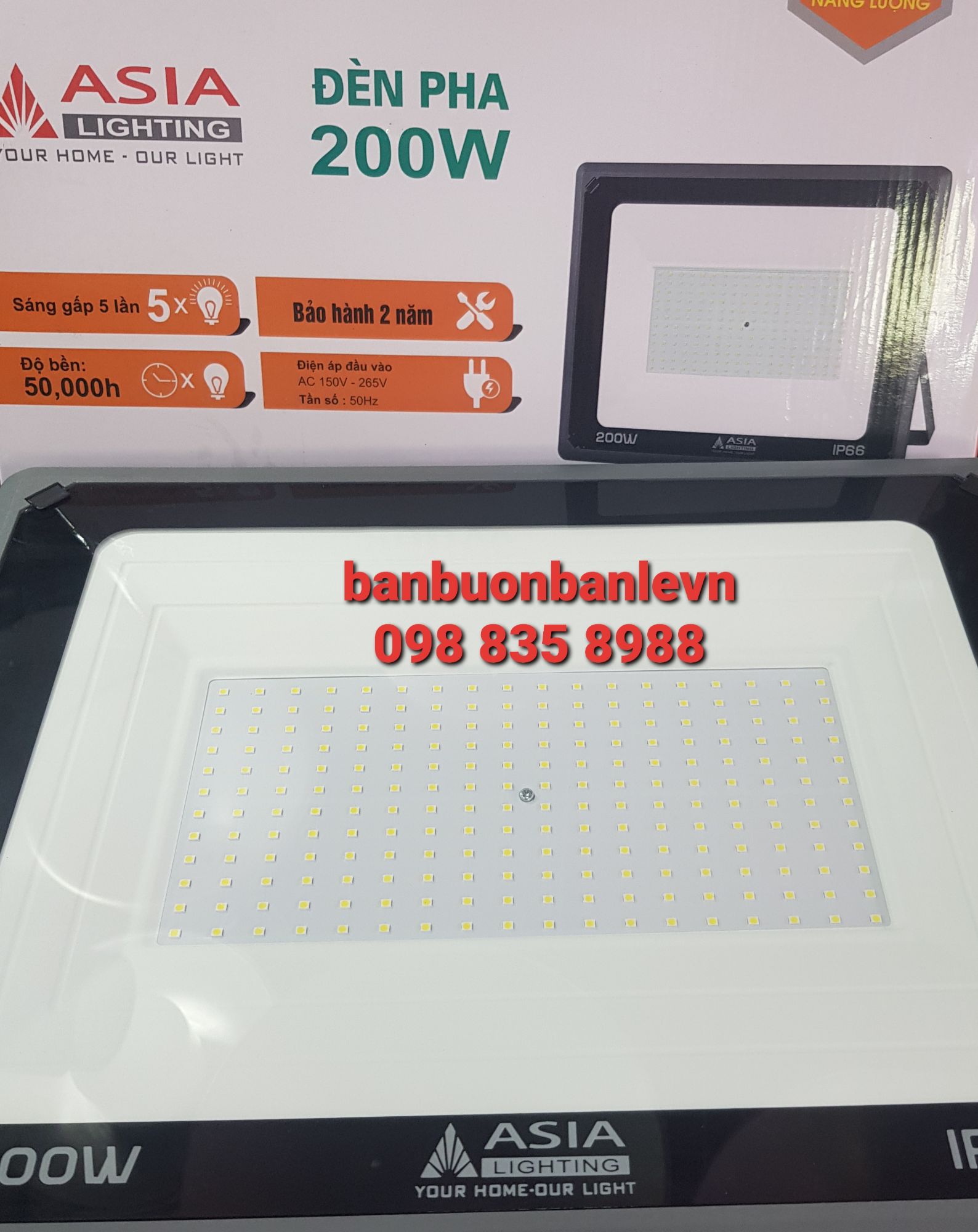 Đèn Pha LED chip SMD IP66  150w ASIA